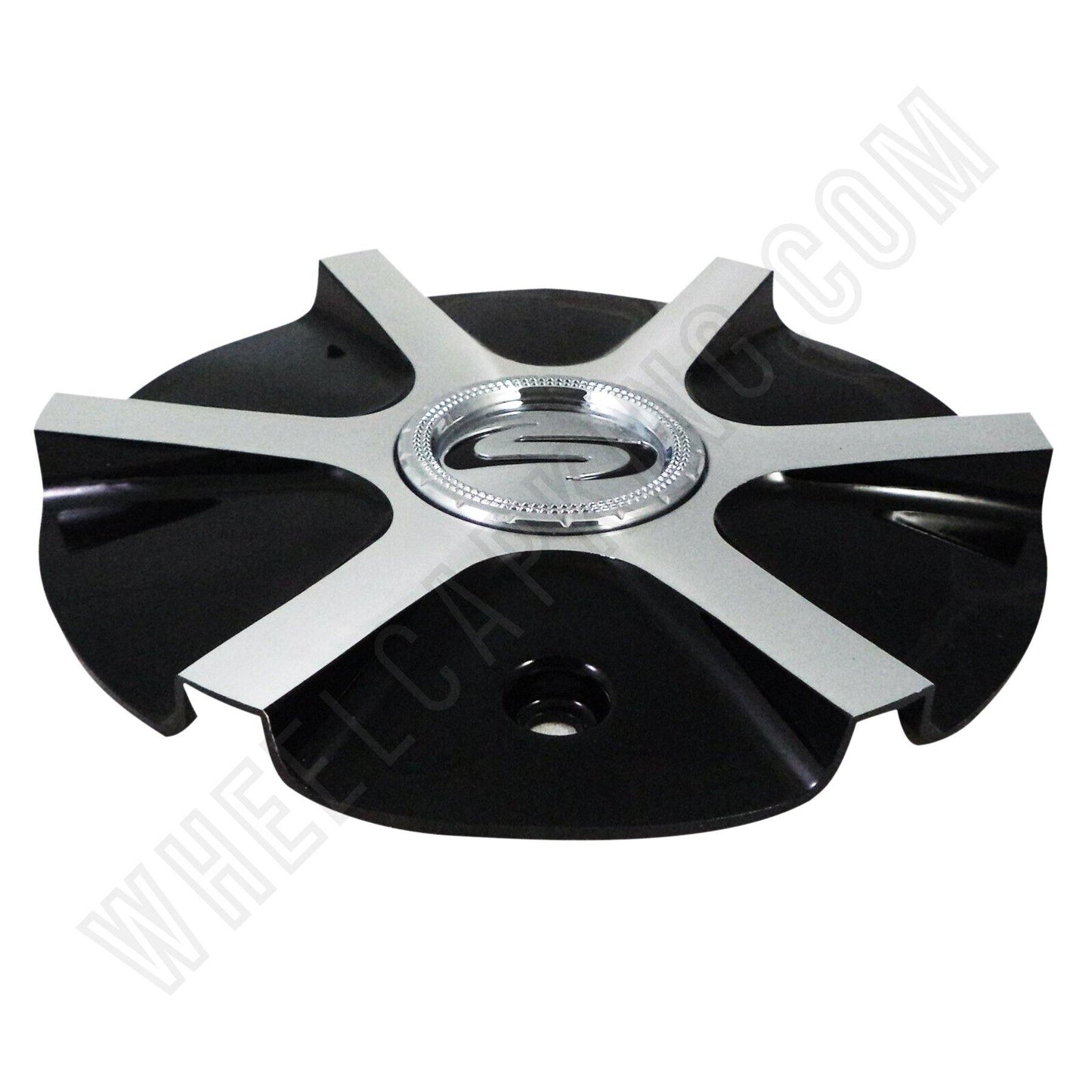 Strada Wheels Gloss Black / Silver Custom Wheel Center Cap Caps # S07 (1 CAP)