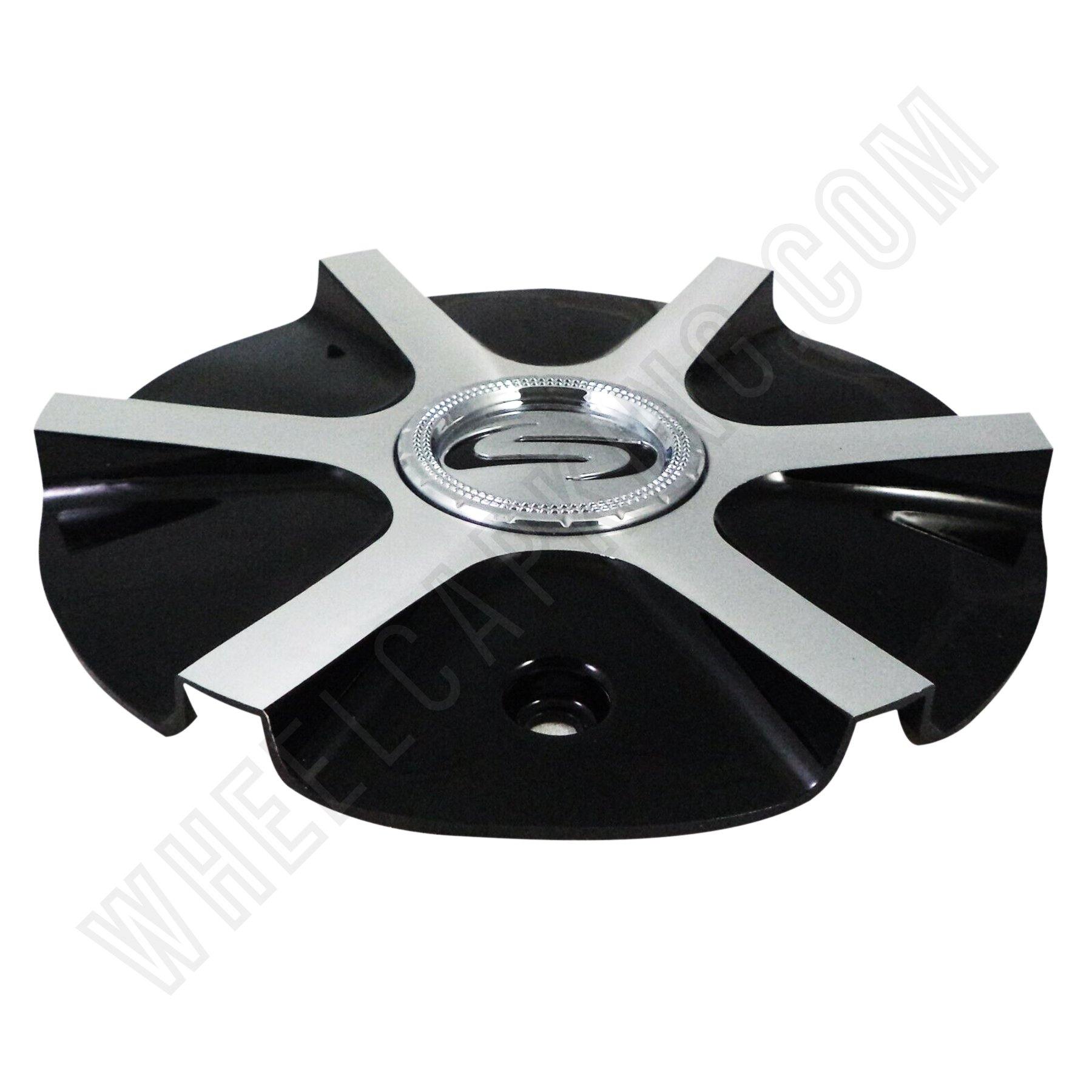 Strada Wheels Gloss Black / Silver Custom Wheel Center Cap Caps # S07 (1 CAP)