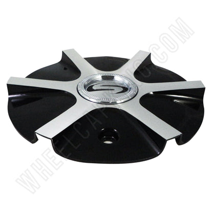 Strada Wheels Gloss Black / Silver Custom Wheel Center Cap Caps # S07 (1 CAP)