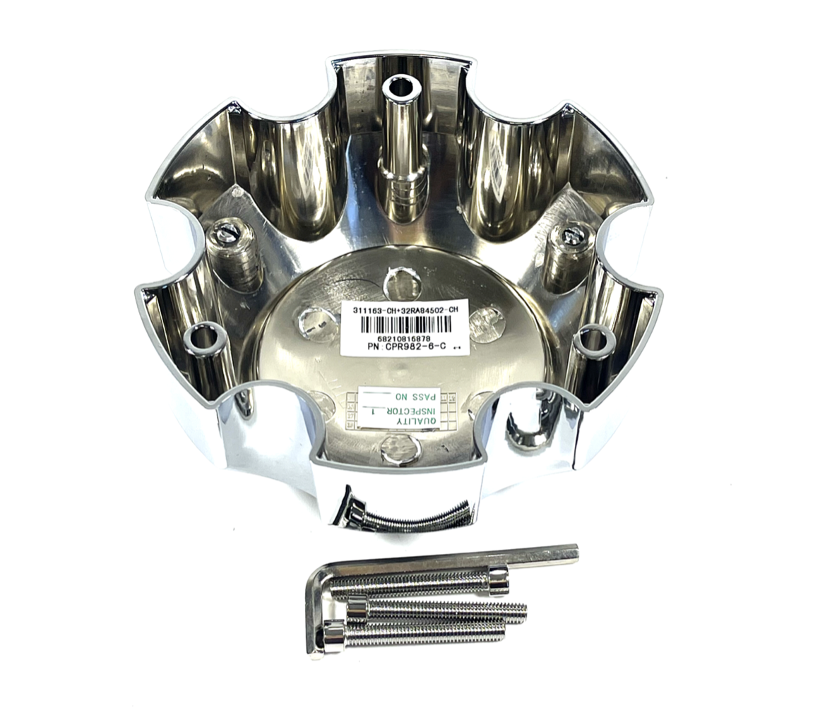 Raceline Wheels PD-CAPSX-P981-6H2 Wheels Chrome Custom Wheel Center Caps (1 CAP) 6 LUG