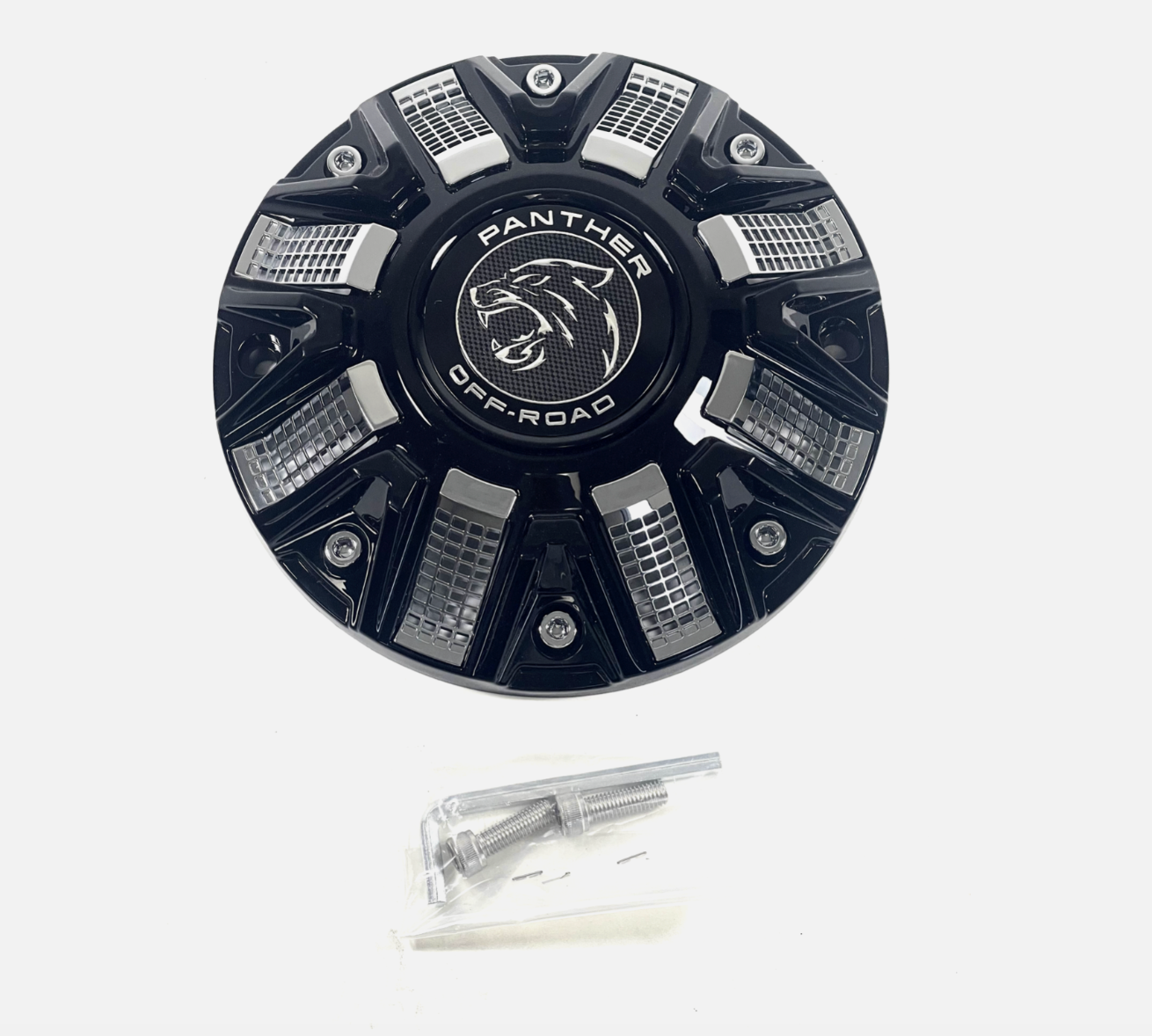Panther / Ballistic Gloss Black Chrome Wheel Center Cap CAP OR-D3 CAP OR-D + screws