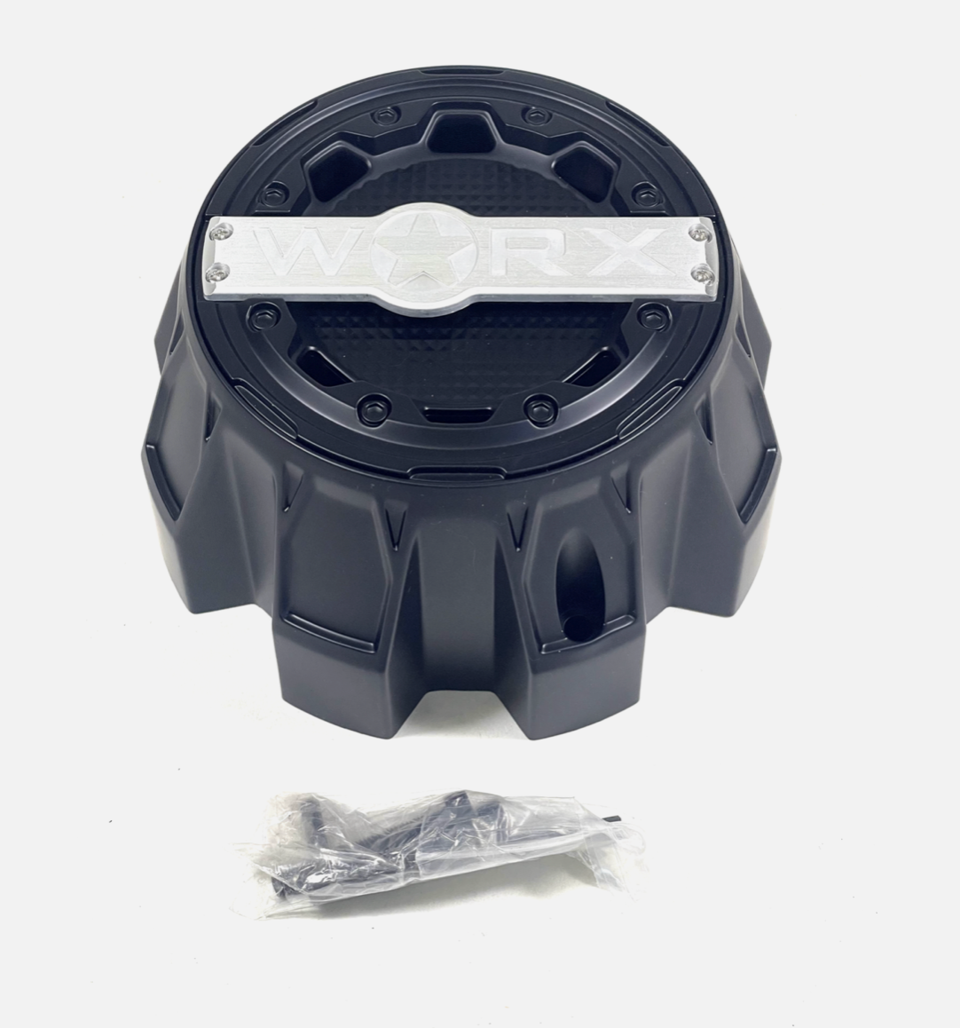 WORX / Ultra Motorsports Matte Black Wheel Center Cap 83182090F-1B A89-0087SB + SCREWS