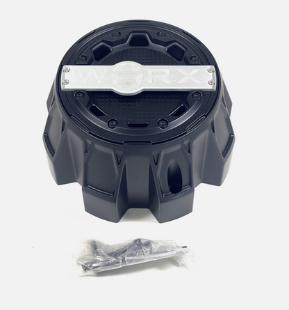 WORX / Ultra Motorsports Matte Black Wheel Center Cap 83182090F-1B A89-0087SB + SCREWS