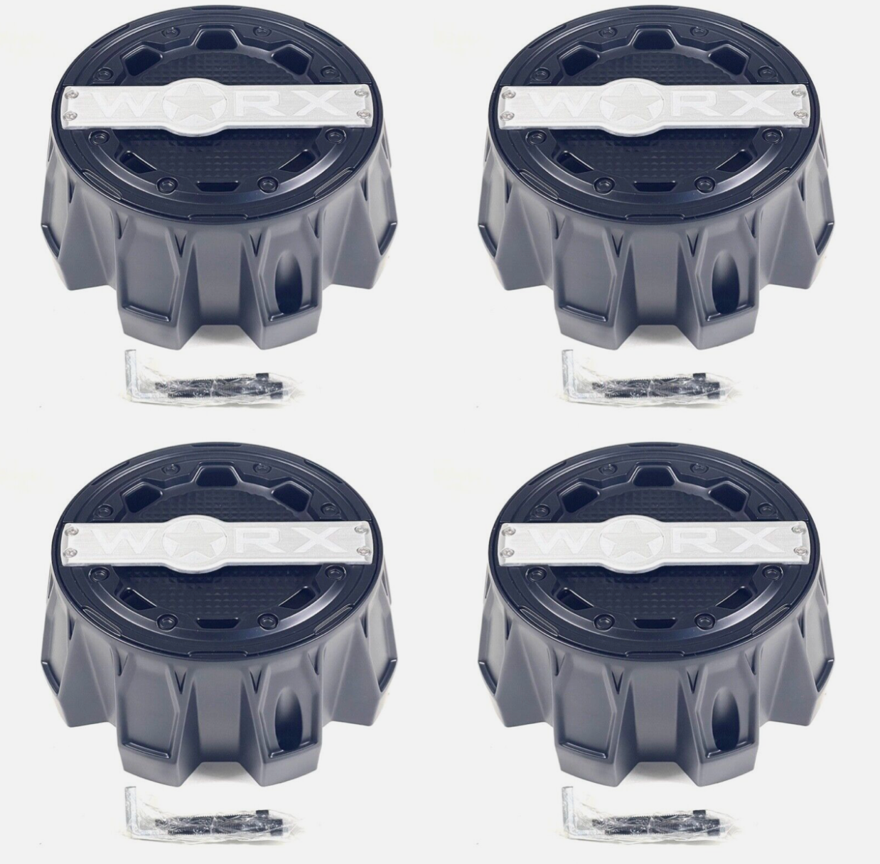 WORX / Ultra Motorsports Matte Black Wheel Center Cap WRX-0087SBL / A89-0087SBL (4 CAPS)