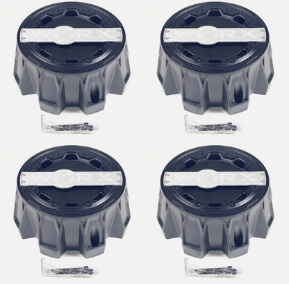 WORX / Ultra Motorsports Matte Black Wheel Center Cap WRX-0087SBL / A89-0087SBL (4 CAPS)