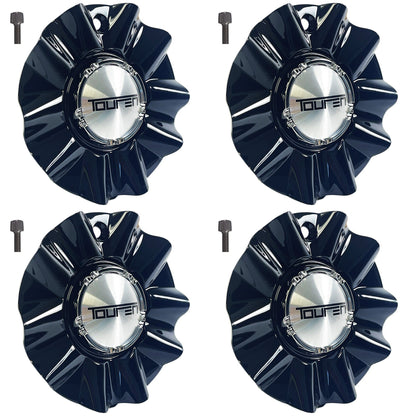 Touren Wheels Rim Center Hub Cap Gloss Black 3222 TR22 Wheels # C103222B (4 CAPS)