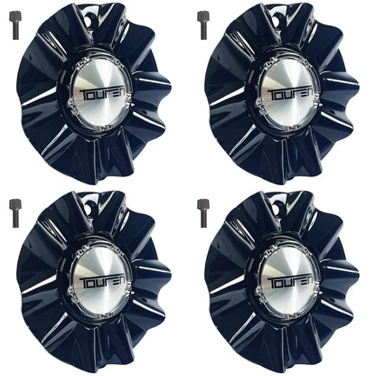 TOUREN C103222B gloss black center caps