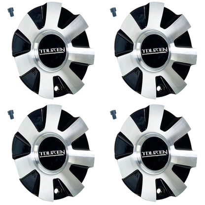 Set of four TOUREN TR3 3130 black machined center caps
