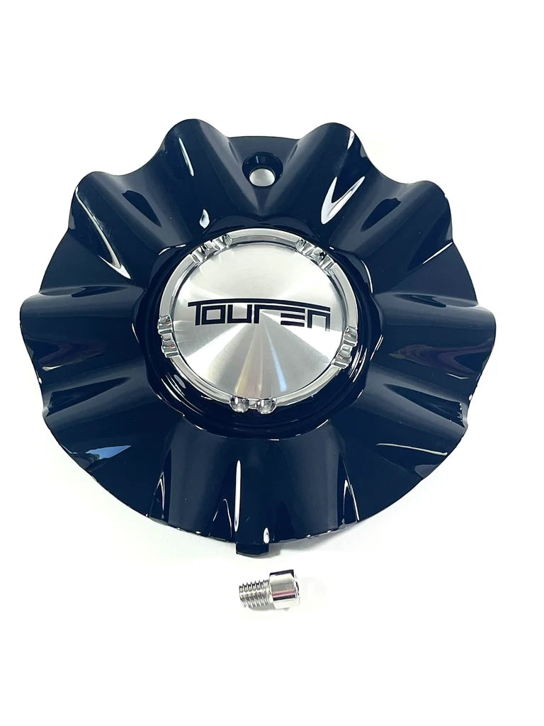 TOUREN TR22 3222 Gloss Black Wheel Center Caps C103222B (Set of 4)