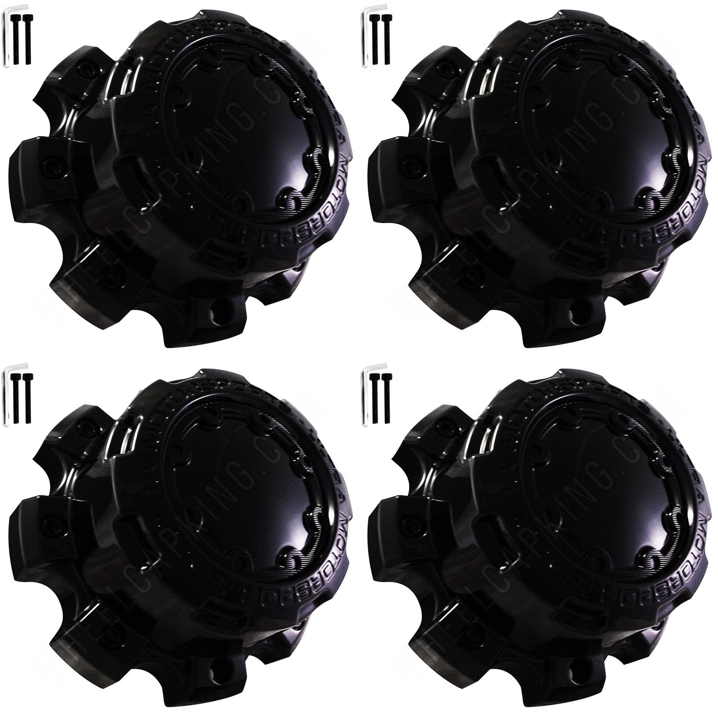 Ultra Wheels Gloss Black Custom Wheel Center Caps # 89-9880 (4 CAPS)