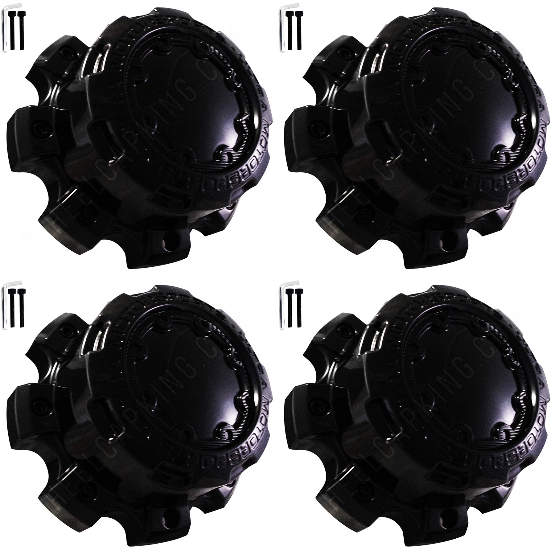 Ultra Wheels Gloss Black Custom Wheel Center Caps # 89-9880 (4 CAPS)