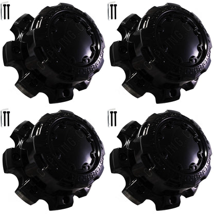 Ultra Wheels Gloss Black Custom Wheel Center Caps # 89-9880 (4 CAPS)