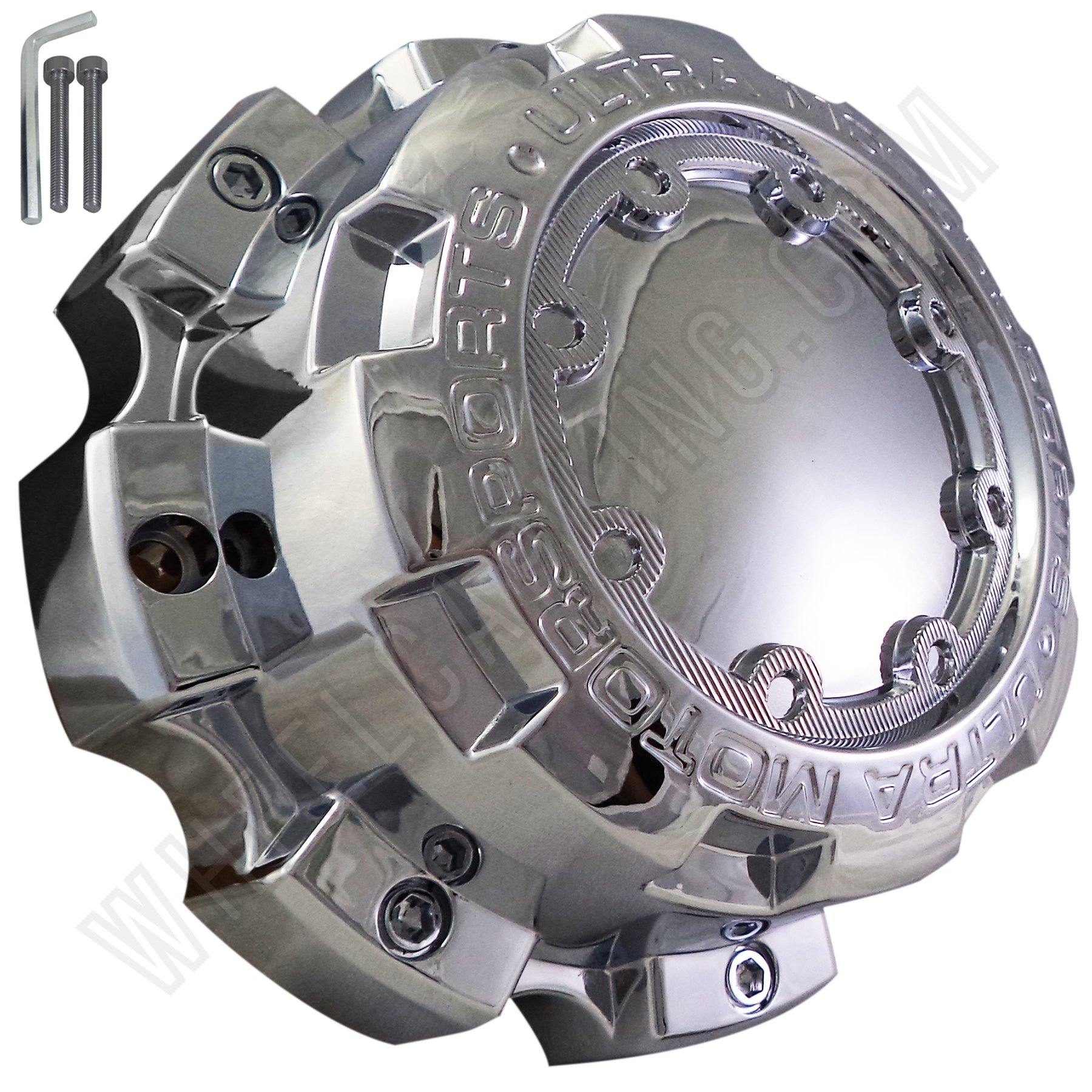 Ultra Wheels Chrome Custom Wheel Center Caps # 89-9898 (4 CAPS)