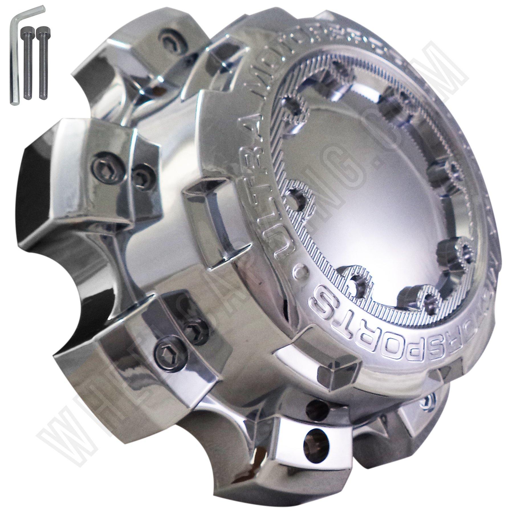 Ultra Wheels Chrome Custom Wheel Center Caps # 89-9879 (4 CAPS)