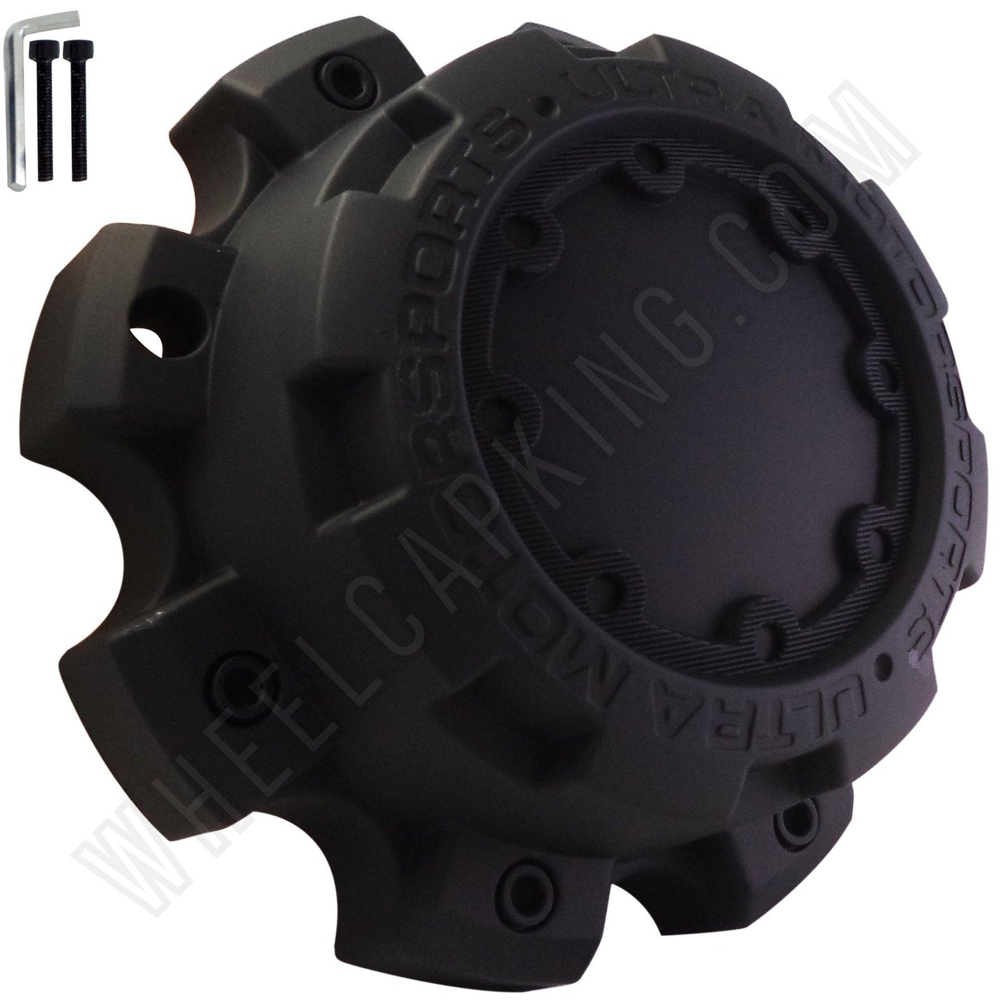 Ultra Motorsports Flat Black Custom Wheel Center Caps # 89-9879 (1 CAP)