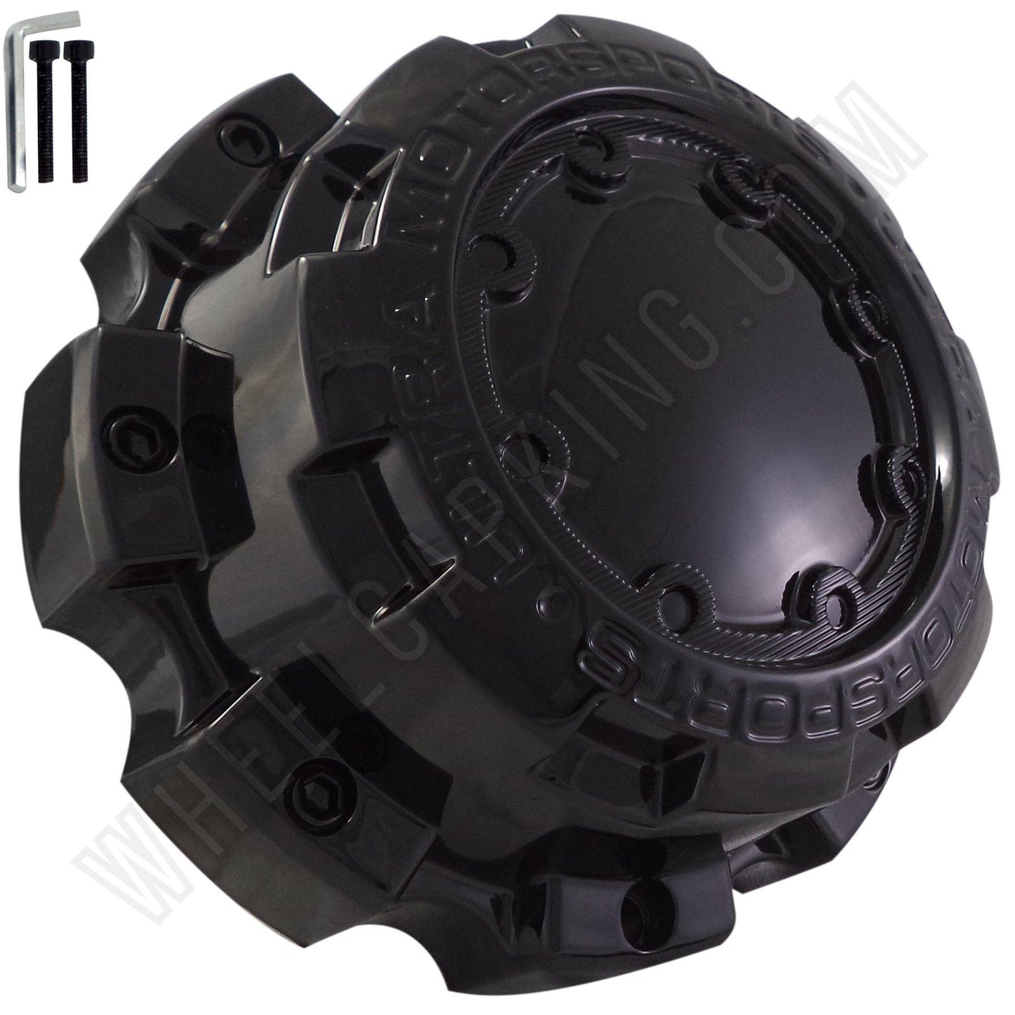 Ultra Wheels Gloss Black Custom Wheel Center Caps # 89-9898 (4 CAPS)