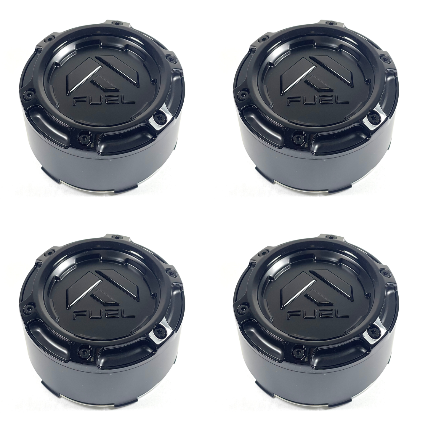 Fuel Gloss Matte Black Wheel Center Cap Snap Open-End Closed-End # 1005-50SGBLD (4 CAPS)