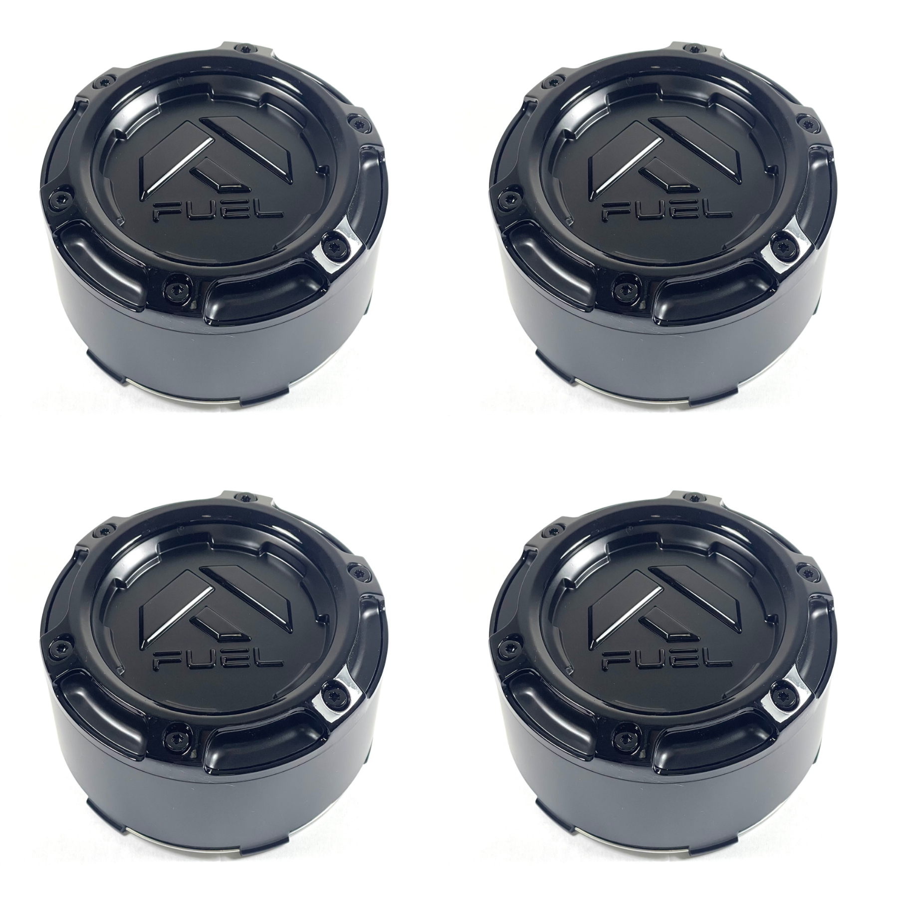 Fuel Gloss Matte Black Wheel Center Cap Snap Open-End Closed-End # 1005-50SGBLD (4 CAPS)