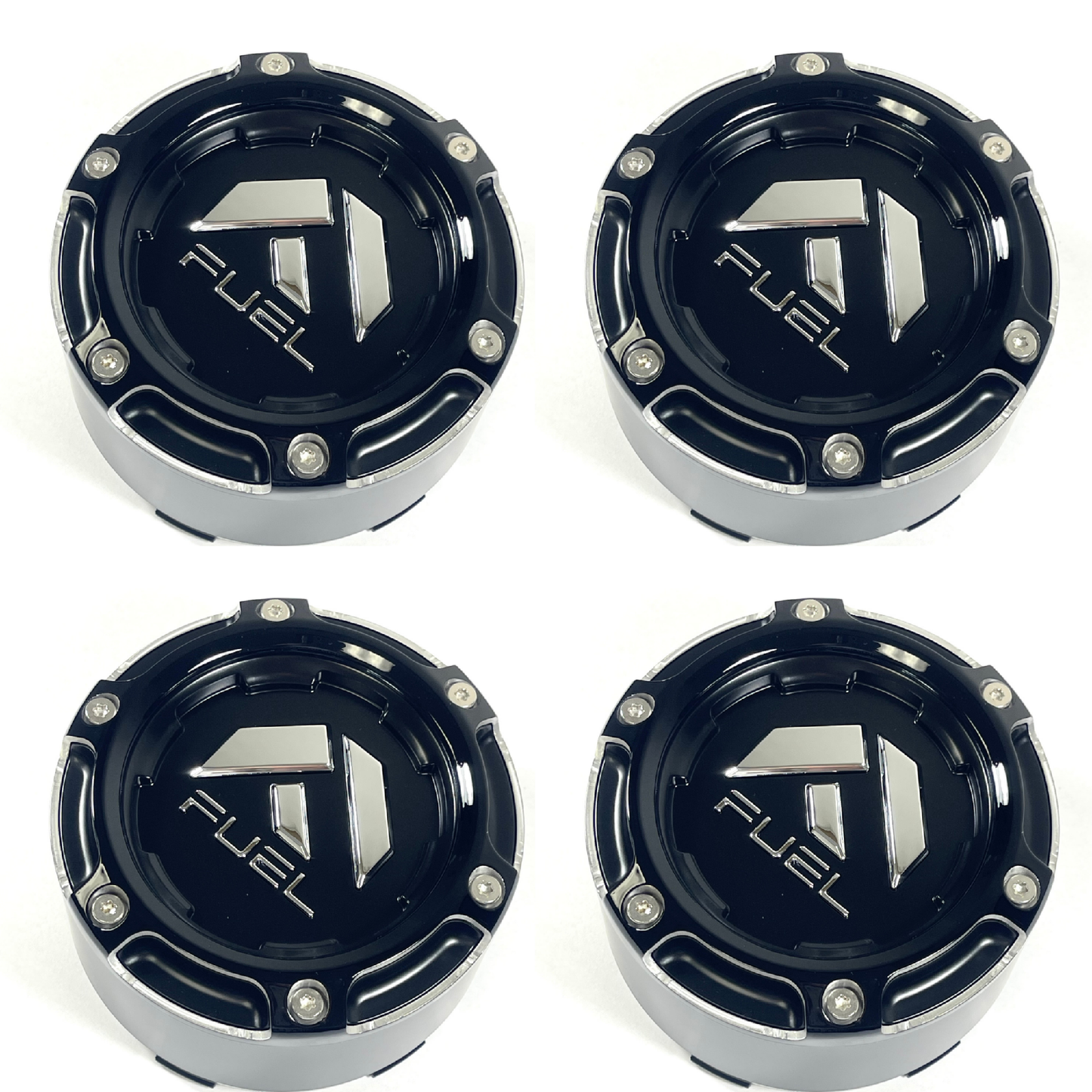 Fuel Gloss Matte Black Wheel Center Cap Snap Open-End Closed-End # 1005-50SNBL (4 CAPS)