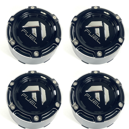 Fuel Gloss Matte Black Wheel Center Cap Snap Open-End Closed-End # 1005-50SNBL (4 CAPS)