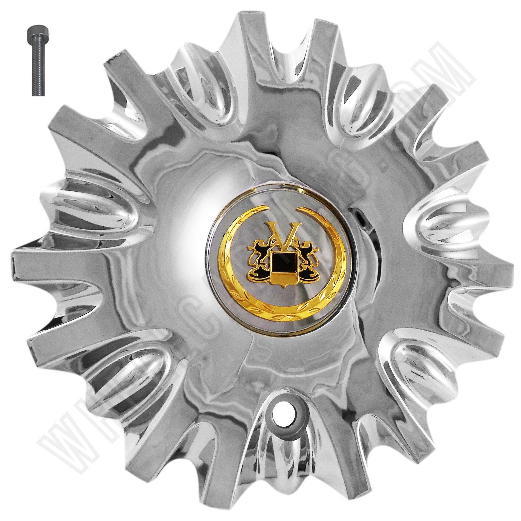 Vogue Wheels Chrome Custom Wheel Center Cap # 407L190 / 9150-15 (4 CAPS)