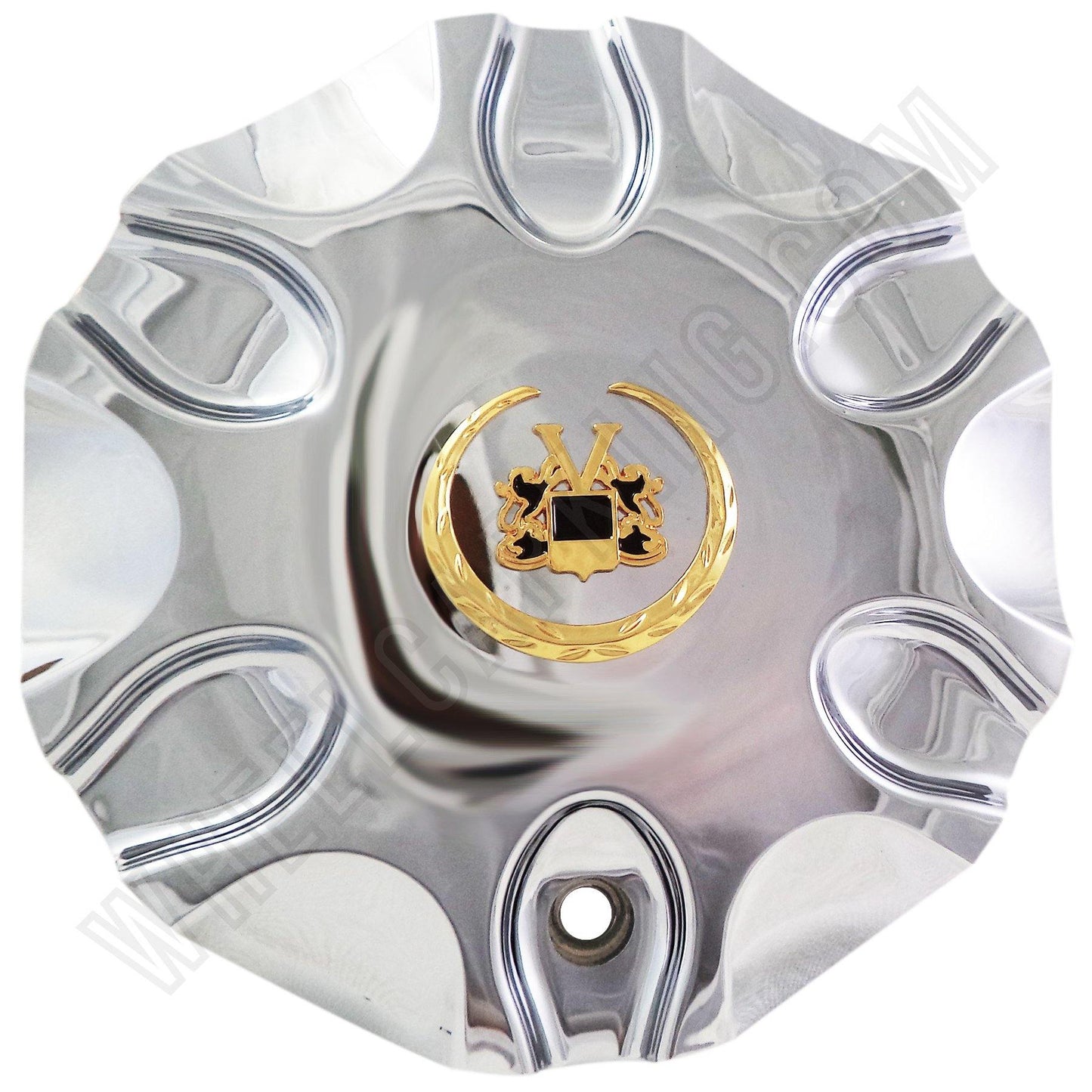 Vogue Wheels Chrome Custom Wheel Center Cap # HELO-5 (1 CAP)