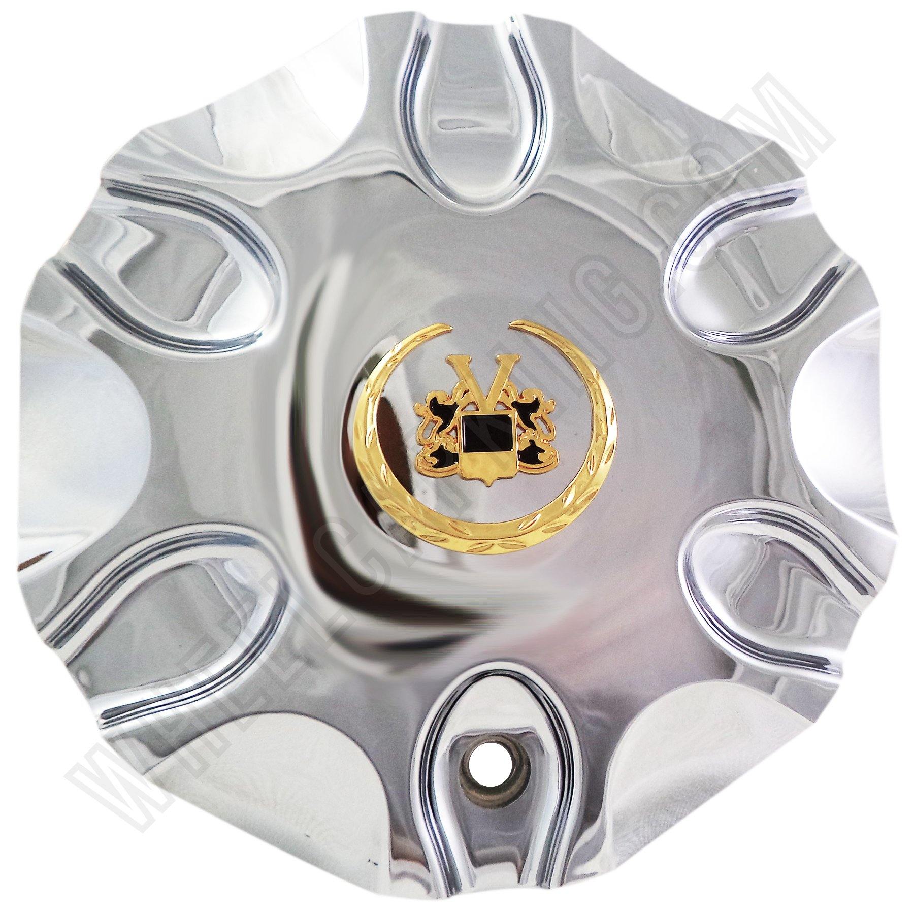 Vogue Wheels Chrome Custom Wheel Center Cap # HELO-5 (1 CAP)
