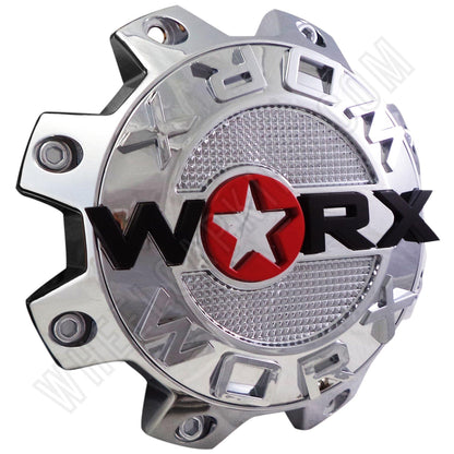 Worx Wheels Chrome Custom Wheel Center Caps # 89-8808-CAP, 89-8808 (4 CAPS)