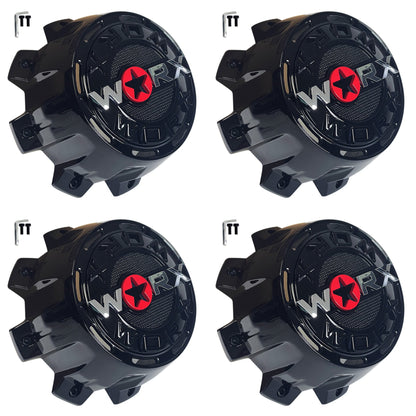 WORX / Ultra Motorsports Gloss Black Wheel Center Cap WRX-0089RB / A89-0089RB (4 CAPS)