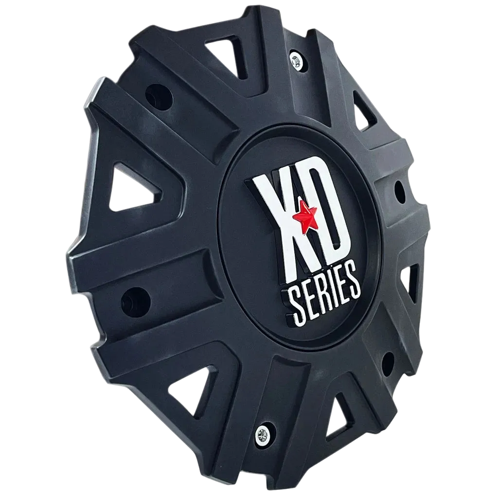 KMC XD822 M-959SB satin black wheel center cap front view