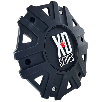 KMC XD822 M-959SB satin black wheel center cap front view