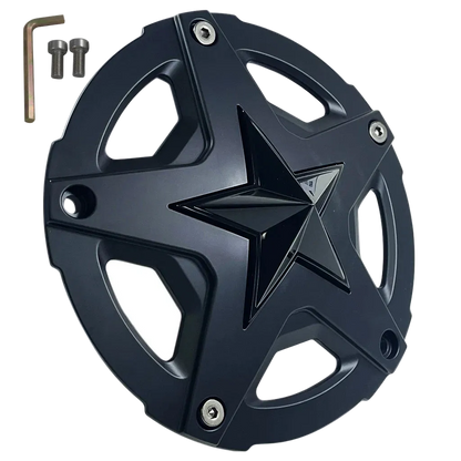 KMC XD827 Rockstar III 827CAP matte black center cap front view
