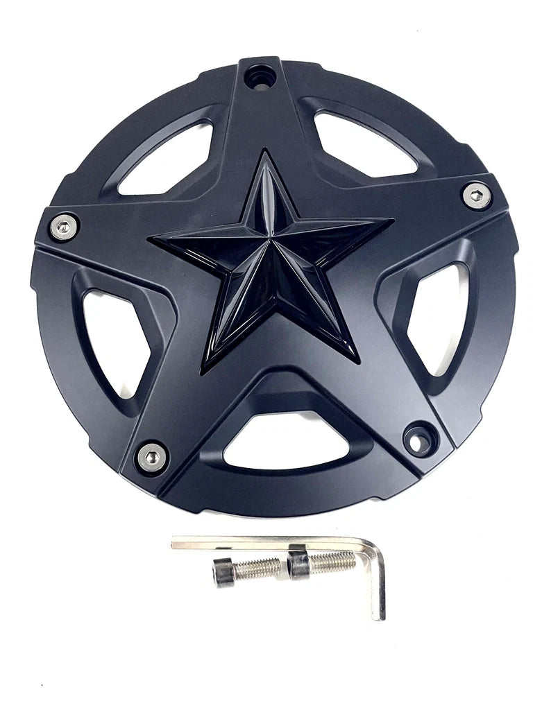 KMC XD827 Rockstar III 827CAP Matte Black Center Caps (Set of 4)