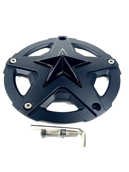 KMC XD 827CAP satin black wheel center cap angled view