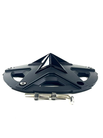 KMC XD827 Rockstar III 827CAP Matte Black Center Caps (Set of 4)