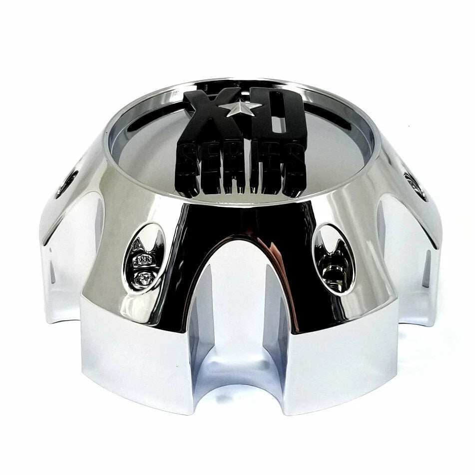 KMC XD 1079L145 chrome custom center cap angled view