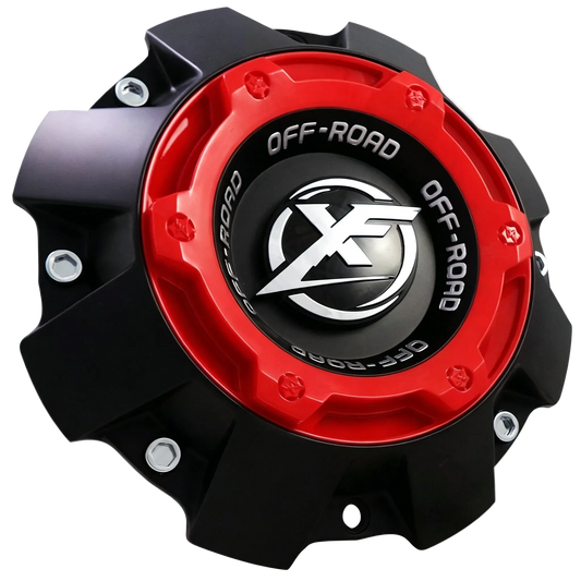 XF Off-Road 1444L227 black red center cap
