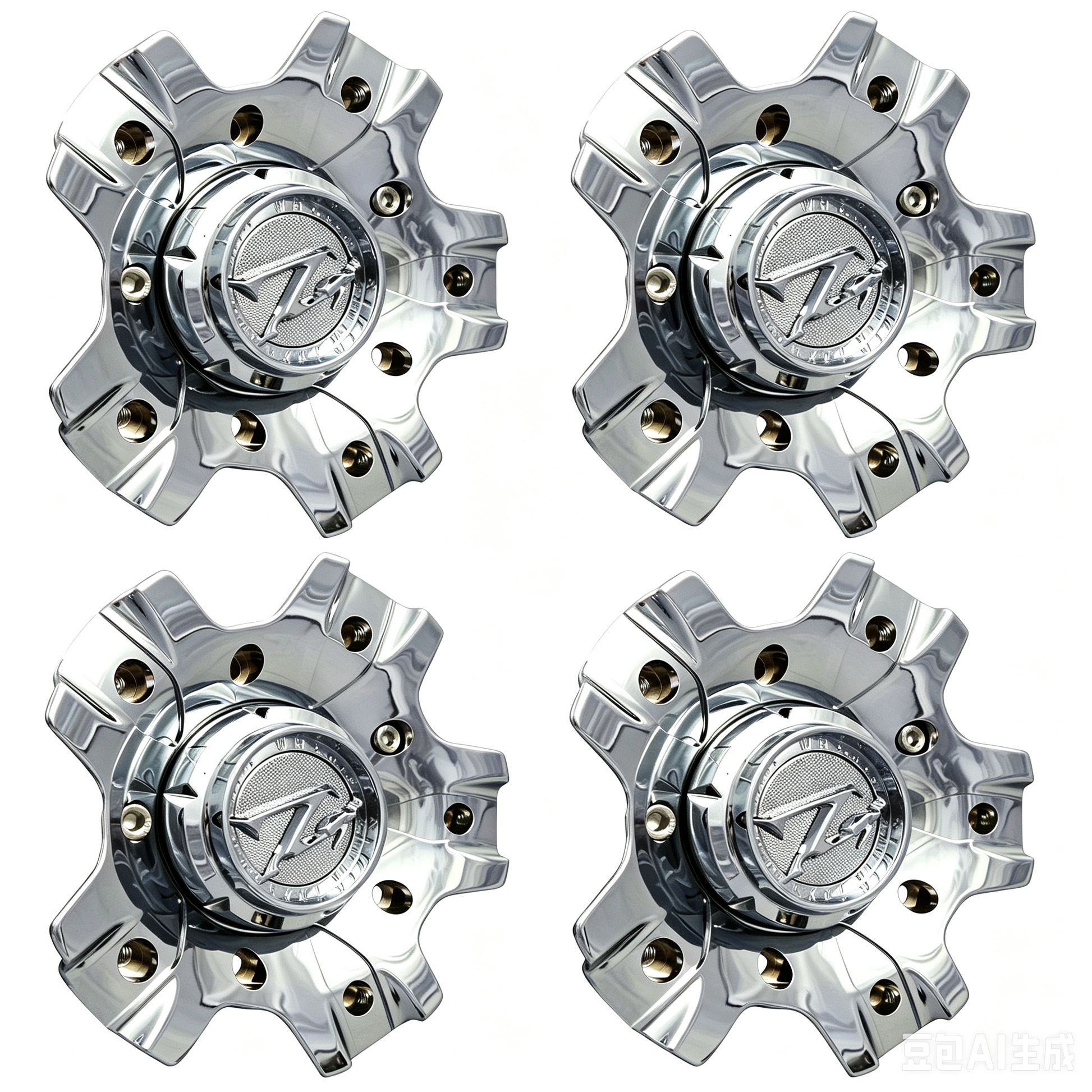 Four ZINIK Z-27 M-346 chrome center caps