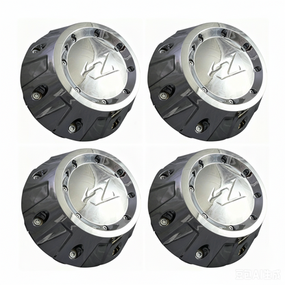 Four ZINIK Z-70 chrome wheel center caps