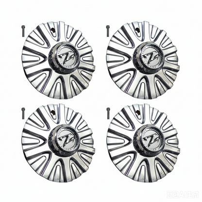 Four ZINIK Z22 MS-CAP Z218 chrome center caps