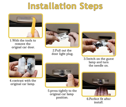 F LED F Sport Car Door Puddle Lights, Welcome Light ForLexus IS/ES/LS/GS/GX/LX/RX/RC/UX200 Easy Plug & Play (2X White)