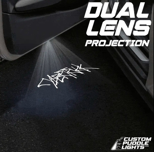Tesla Cybertruck Dynamic Dual Lens Premium Door Puddle Lights Multiple Designs 2024-2026