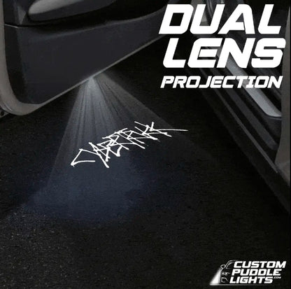 Tesla Cybertruck Dynamic Dual Lens Premium Door Puddle Lights Multiple Designs 2024-2026