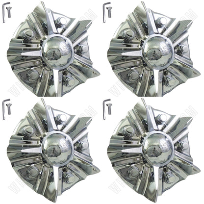 Boss Motorsports Series 348 Wheel Rim Center Cap # ACC 3314 06 SCREW ON (4 CAPS)