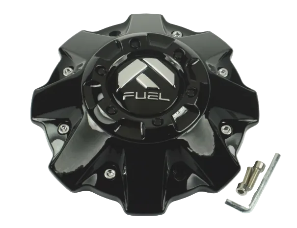 Front view of Fuel 1001-63GB gloss black wheel center cap