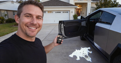 Cybertruck  Cyberbeast LED Car Door Puddle Lights, Welcome Light for Cybertruck Easy Plug & Play Tesla