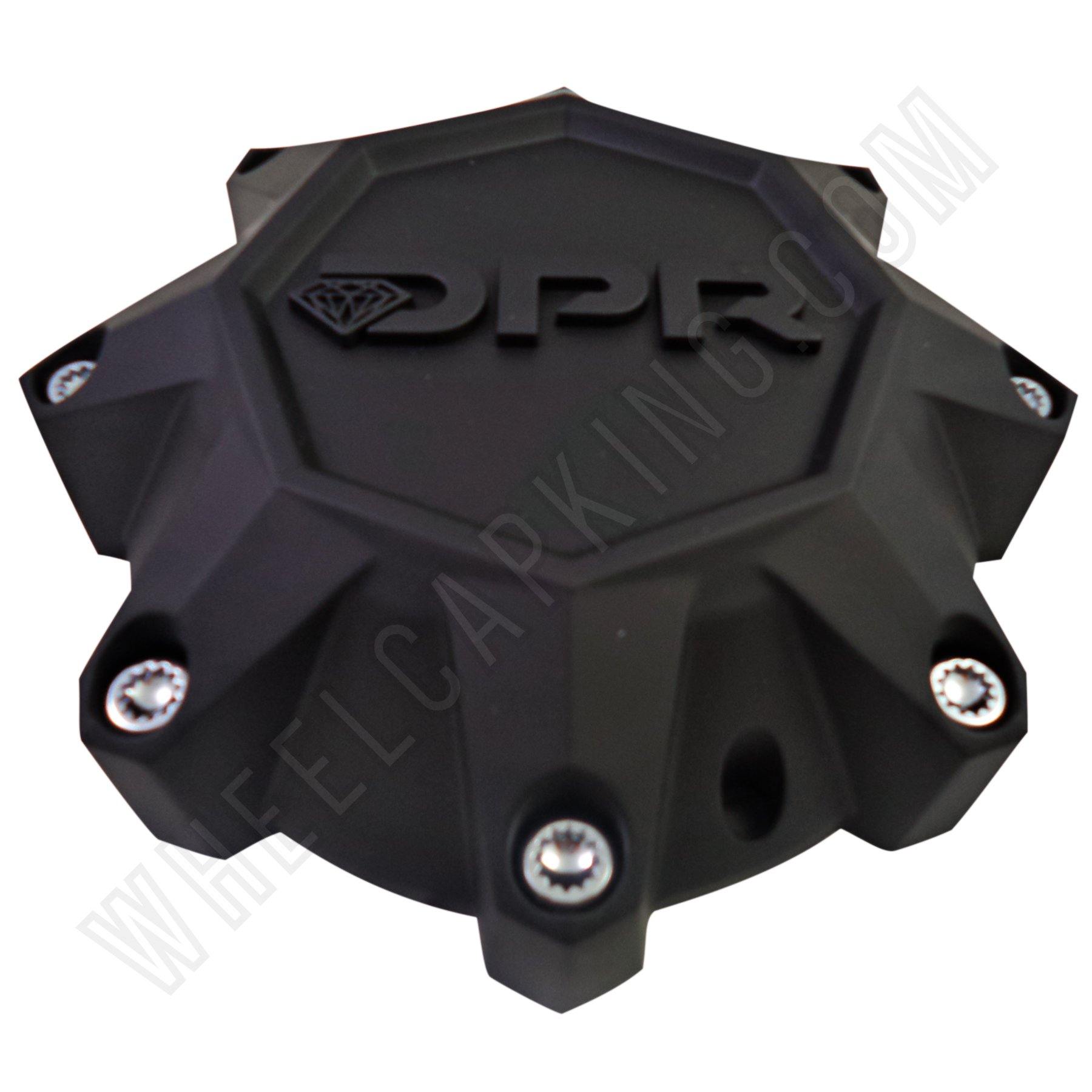 DPR Wheels Flat Black / Black Logo Custom Wheel Center Cap # A01-Z-CAP TALL (4 CAPS)