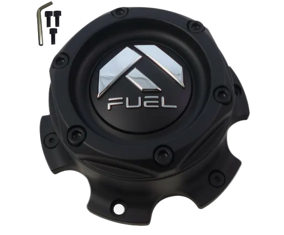 Fuel 1004-27MB flat black wheel center cap detail
