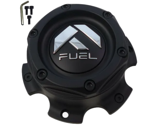 Fuel 1004-27MB flat black wheel center cap detail