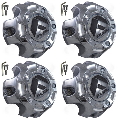 Fuel Offroad Wheels Chrome Custom Wheel Center Cap # 1001-61 / M-453 (4 CAPS)